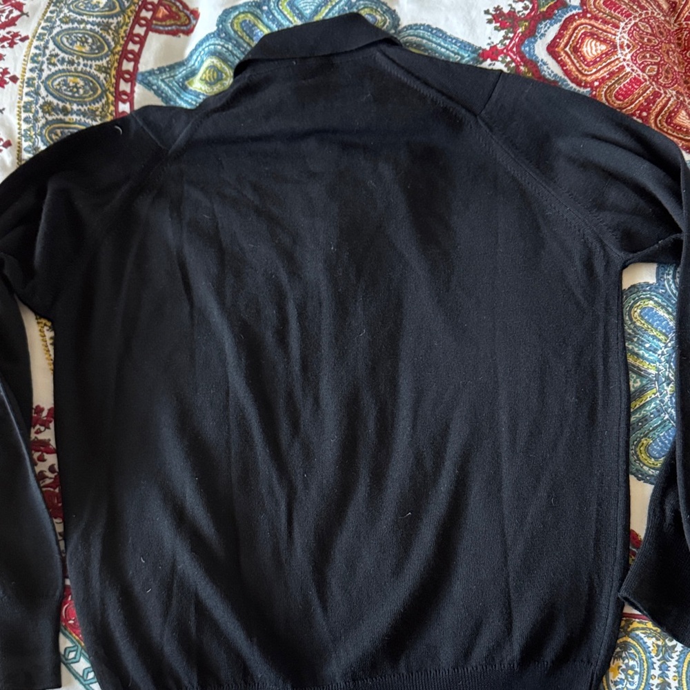 Burberry Black Crewneck Polo Sweater - Picture 2 of 6